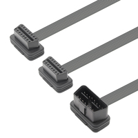 OBD2 Male to Dual Female Connector Adapter Cable 8 Pin 2IN1 Converted OBD2 Splitter Y Flat Extension Cable