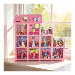 Mini Château Maison de Poupées : Ensemble de Jeu Créatif et Éducatif pour Enfants, Idéal comme Cadeau - Product Image 2