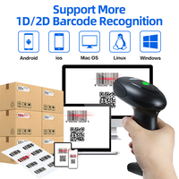 Lecteur de codes QR USB filaire 1D 2D OEM pas cher, scanner de codes-barres inversés Datamatrix, pistolet scanner OEM personnalisable