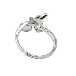 Anelli creativi anelli vuoti anello d'argento si sono fidanzati - Product Image 3