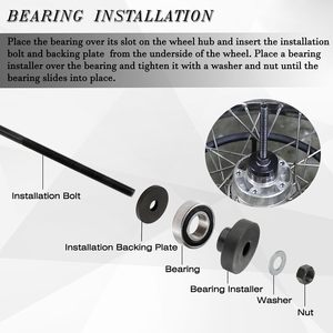 11 pièces Kit d'outils d'extraction d'installation de retrait de roulement de roue pour motos <span class=keywords><strong>Harley</strong></span> <span class=keywords><strong>Davidson</strong></span> et roulements de 0.75 \ "1 \" 25mm pour voitures BMW - Product Image 4