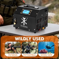Compresseur d'air PCP TUXING de haute qualité, portable, 12V 110V 220V, 300 bars, 4500 PSI, avec écran LCD, pour la chasse, le paintball, la plongée en apnée
