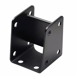 Fabrication sur mesure de tôles métalliques de précision OEM, support en acier épais soudé, base de montage en forme de U robuste - Product Image 1