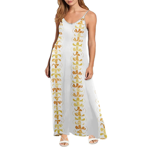 Vestido <span class=keywords><strong>Tropical</strong></span> para Mujer, MOQ Bajo, Ropa Hawaiana Personalizada para Resort, con Logotipo para <span class=keywords><strong>Boutique</strong></span>, Estilo Vacacional - Product Image 6