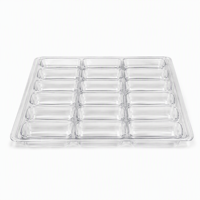Barquette thermoformée en PET pour l'emballage de puces IC et de semi-conducteurs, barquette ESD personnalisée, fabrication OEM, livraison directe d'usine, boîte en plastique