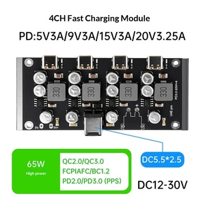 Módulo de Carga Rápida PD de 4 Puertos y 65W, Compatible con Múltiples Protocolos USB-C: PD3.0/2.0, QC3.0/2.0, <span class=keywords><strong>AFC</strong></span> para Fuente de Alimentación DIY - Product Image 5