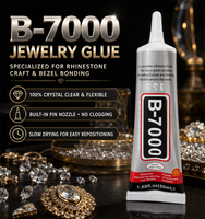 Colle acrylique transparente B-7000 50 ml, imperméable, flexible, multi-usage pour écran de téléphone, bijoux, strass, bricolage