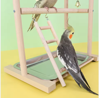 Support d'activités pour perroquet en bois de poivre du Sichuan, structure d'escalade pour oiseaux, balançoire, échelle, jouet à mâcher, divertissement autonome, anti-ennui, fournitures pour oiseaux