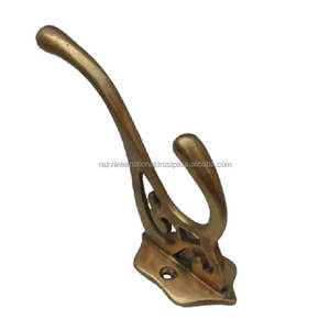 Crochet nautique en laiton fini antique petit crochet décoratif suspendu en tissu de conception moderne - Product Image 3