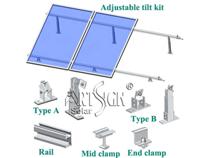 ชุดอุปกรณ์ปรับมุมอะลูมิเนียมแบบปรับแต่งได้ ติดตั้งง่ายสำหรับระบบติดตั้งแผงโซลาร์เซลล์ |   อาร์ตไซน์ - Product Image 2