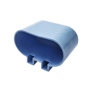 Coussinet de protection pour pieds en plastique, 30x60mm, côté incliné, antidérapant, housse pour pieds de meubles, bleu - Product Image 4
