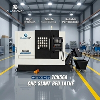 Tour CNC à banc incliné haute rigidité TCK56A pour le tournage de pièces métalliques de précision