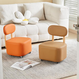 Pouf classique de style scandinave avec dossier incurvé et coussins doux et confortables, vente chaude - Product Image 6