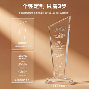 Trofeo <span class=keywords><strong>de</strong></span> Cristal para Reunión Anual, Medalla Conmemorativa <span class=keywords><strong>de</strong></span> Jubilación <span class=keywords><strong>de</strong></span> Alta Gama Hecha a Medida, Premio <span class=keywords><strong>de</strong></span> <span class=keywords><strong>Honor</strong></span> al Campeón <span class=keywords><strong>de</strong></span> Ventas por su Trabajo Destacado - Product Image 4