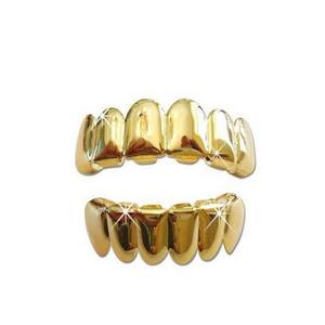 Grillz 8 Dents Haut et 8 Dents Bas Plaqué Or 18K Style Hip Hop <span class=keywords><strong>Rappeur</strong></span> Bijoux de Corps pour Hommes Femmes pour Fêtes Anniversaires Cadeaux Inclus - Product Image 4