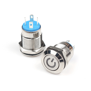 Mini Rundsc halter 12mm blau Starter knopf Pfeil Symbol Pin <span class=keywords><strong>Terminal</strong></span> für Autos - Product Image 3