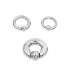 <span class=keywords><strong>Piercing</strong></span> Labret de Acero Inoxidable BCR para Labio y Oreja, Anillo de Calibre <span class=keywords><strong>Grande</strong></span> con Bola Cativa, Anillo PA con Mecanismo de Resorte - Product Image 2
