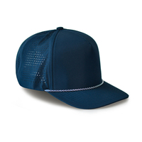 Gorra de Béisbol Deportiva Impermeable con Logotipo Personalizado, Gorra de Golf con Orificios Perforados con Láser, 5 Paneles, 100% Poliéster, Deportiva, Unisex