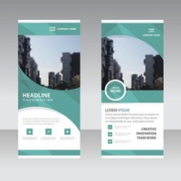 Pas cher Pull Up Standard Pop Up Bannières Roll Up Grande Bannière Rétractable Double Face Marketing Trade Show Rollable Banner Sign