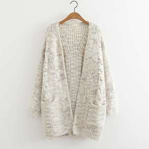 Offre Spéciale Doux Et chaud V-cou Cardigan Tricoté Mi-longue dame Pull - Product Image 3
