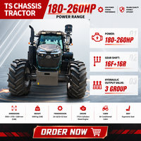 Tracteur agricole chinois DONOL économique, 220 CV, 4 roues motrices, haute productivité, boîte de vitesses