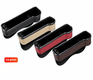 Boîte de rangement de <span class=keywords><strong>voiture</strong></span> multifonctionnelle en cuir avec lumière ambiante et port de charge USB applicable aux deux côtés du siège - Product Image 6