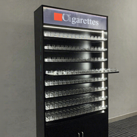Meuble à cigarettes en métal avec éclairage LED, étagère réglable et lumière RGB – Armoires à cigarettes en vente