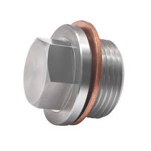 Tapón de Drenaje de Aceite Magnético de Acero Inoxidable M22x1.5 con Arandela de Cobre, Perno de Drenaje del Cárter de Aceite del Motor para Autos y Motocicletas - Product Image 1