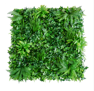 Panel de pared de flores de imitación y césped, mezcla de plástico 3D, arbustos artificiales y vegetación para decoración del hogar, novedad - Product Image 2
