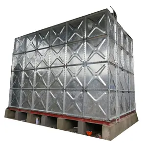 Fire fighting 50M3 Modular type hot and cool water storage square hot dip galvanized pressed steel water tank