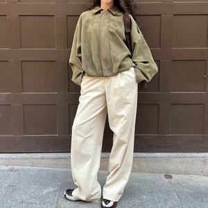 OEM New Fashion <b>Pilot</b> <b>Jacket</b> Coat Retro Lapel Long Sleeve Casual Loose Women's Coat - Product Image 1