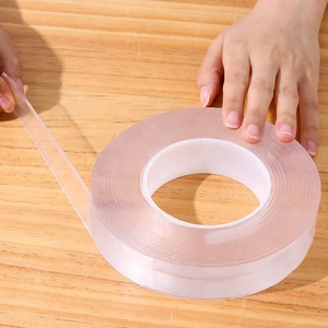 Autocollant adhésif Nano Clear BOPP <span class=keywords><strong>Nanotape</strong></span> double face de 1mm avec acrylique thermofusible et activé par l'eau pour utilisation d'avertissement - Product Image 2