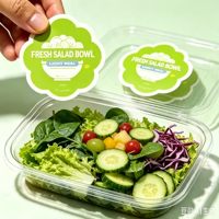 Aangepaste holografische, oliebestendige, duurzame, UV-bestendige etiketten voor fruit, groenten en verse sappen, milieuvriendelijke, waterdichte, zelfklevende stickers