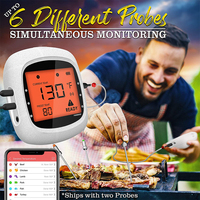 Termometer Makanan Digital Nirkabel High Precision Hypersynes PRO05 dengan 6 Probe, Peringkat IP65, OEM/ODM Dapat Disesuaikan untuk BBQ