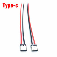 Micro USB Tipo-C 2Pin Horizontal / Vertical 2P Placa enchufable macho soldada simple Conector de carga rápida de 2P
