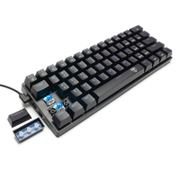 Clavier mécanique de jeu sans fil RGB rétro-éclairé, portable, double mode, 60%