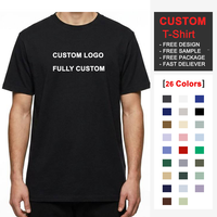 T-shirts personnalisés 230 GSM en coton tricoté épais 100% coton, col rond, coupe classique, impression de logo personnalisé, t-shirt vierge unisexe homme style rétro
