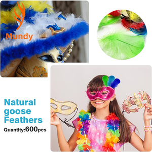 4-8CM/100 pièces en sachet, petites plumes d'oie flottantes, matériau de remplissage DIY, accessoires vestimentaires, attrape-rêves, boucles d'oreilles - Product Image 2