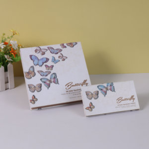 Vàng lá bướm in Blush <span class=keywords><strong>Eyeshadow</strong></span> <span class=keywords><strong>Palette</strong></span> mỹ phẩm hộp giấy Bộ sưu tập - Product Image 4