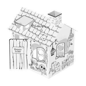 SY玩具3D DIY儿童艺术工艺品纸着色画屋汽车儿童绘画儿童玩具益智玩具 - Product Image 1