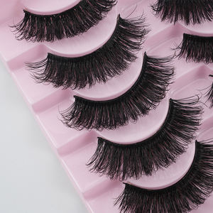 Extensiones de Pestañas Postizas de Visón Sintético Natural Hechas a Mano al por Mayor para Maquillaje, Tiras de Pestañas Postizas Gruesas de Belleza - Product Image 6