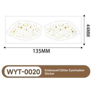 Autocollants de tatouage dorés métalliques scintillants et imperméables pour maquillage temporaire des yeux et du corps entier - Product Image 5