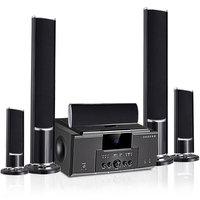 Méga Promo Système Home Cinéma 5.1 avec Subwoofer Puissant, Système Sonore Karaoké pour la Maison