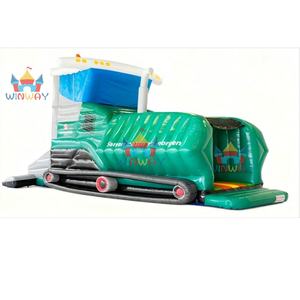 Château gonflable géant de 22 pieds de qualité commerciale Sino Inflatables Bulldozer avec toboggan pour enfants et adultes - Product Image 3