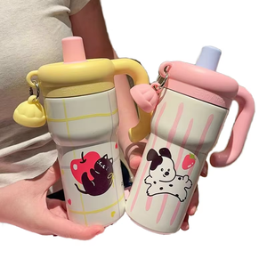 Tazza Termica Sottovuoto in Acciaio Inox 316 di Alta Qualità per Donne, Design Cartoon, Grande Capacità, Antigelo, per Uomo e <span class=keywords><strong>Donna</strong></span> - Product Image 1