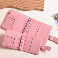 Classeur personnalisé en cuir PU dégradé de couleur 6 anneaux, couverture B6 A7 planificateur Journal Budget classeur carnets pour filles