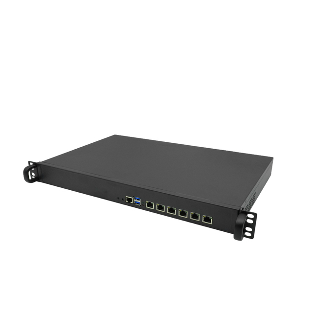 1U Rack Router Server 3865u with 6LAN intel 8257L Linux Ubuntu MikroTik ROS Industrial Mini PC PFsense Firewall & VPN