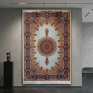 Alfombra Oriental Persa Hecha a Mano de Seda, Alfombra de Lujo para Interiores, Anudada a Mano, Diseño Moderno, Antideslizante, para Hogares y Hoteles - Product Image 3