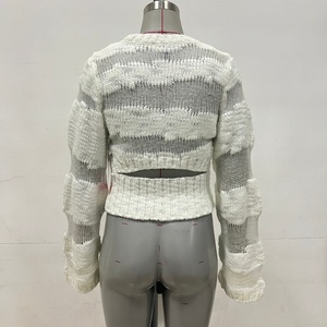 <span class=keywords><strong>Britney</strong></span> – Pull tricoté plat personnalisé pour femme, OEM & ODM, à manches longues, vêtements pour femme, pull en maille moelleuse - Product Image 3