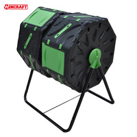 Gobelet rotatif 130L à double chambre pour composteur de jardin extérieur